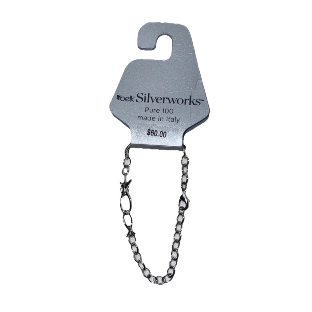 NEW Belk Silverworks Womens Jewelry Bracelet 6.5" Italy Pure 100 Bling MSRP $60